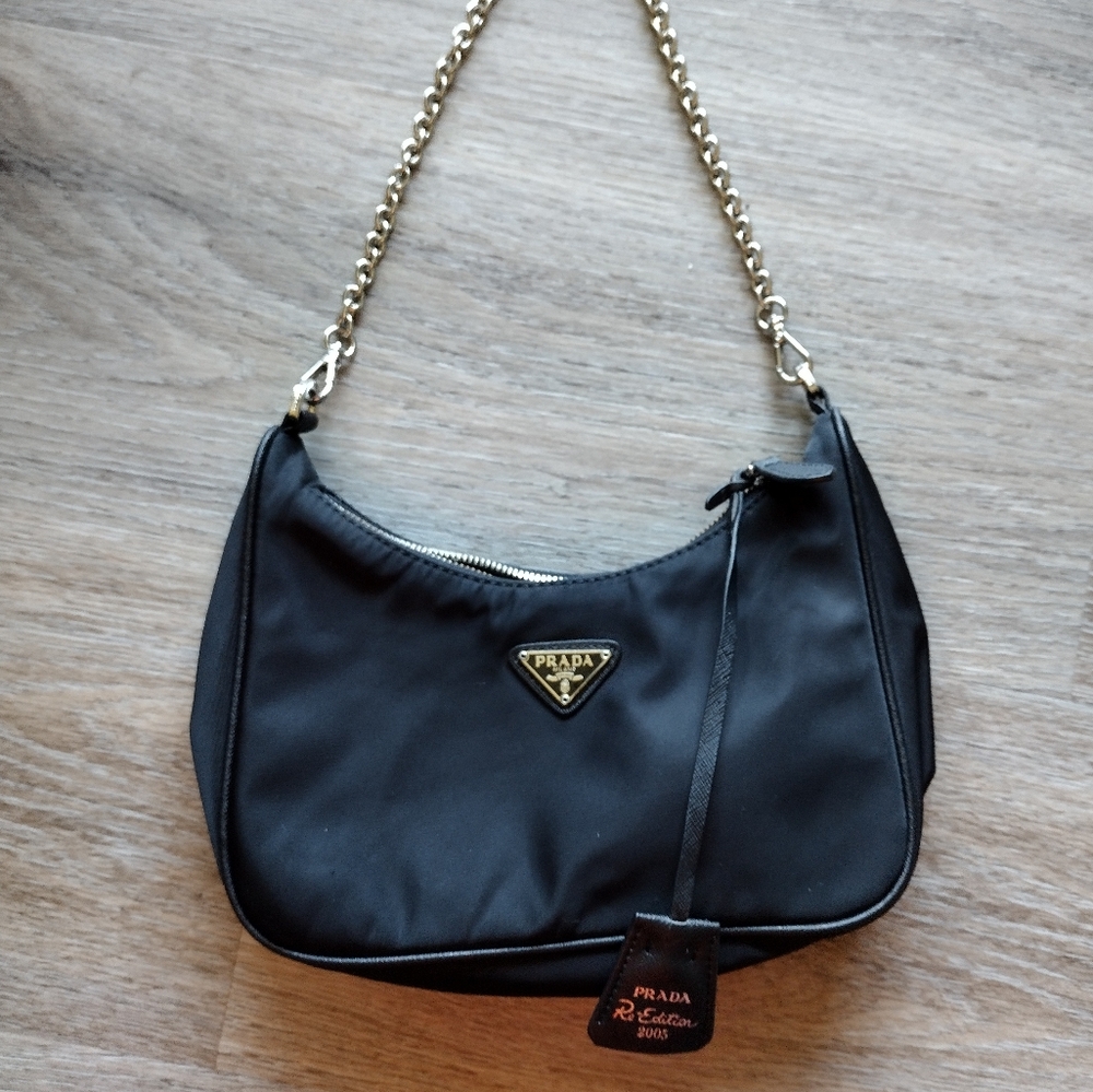 Prada Mini Black Nylon Shoulder Bag - Picture 8 of 13